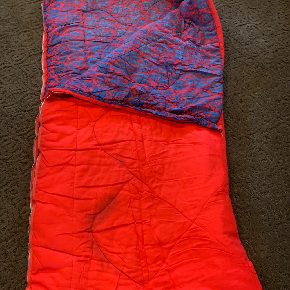 Vintage 1960s cotton sleeping bag floral